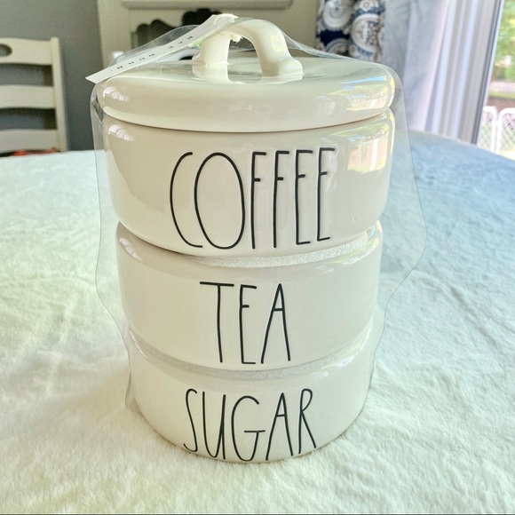 Rae Dunn Other - Rae Dunn Coffee Tea Sugar Stackable Canisters NWT